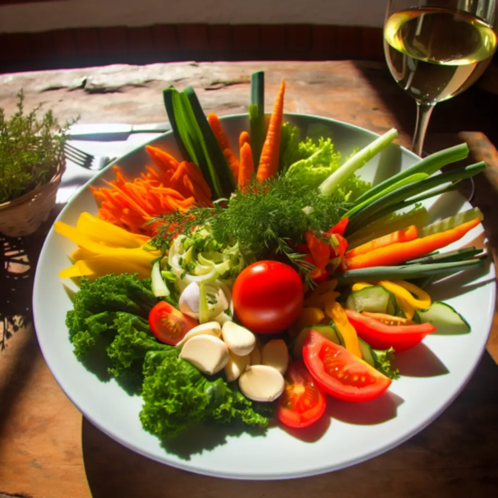 Plato destacado de MesaViva con ingredientes frescos y colores vibrantes