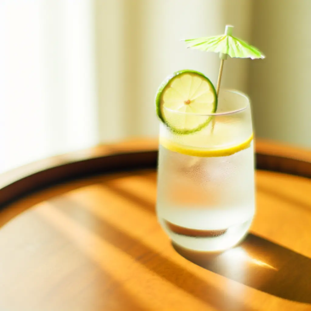 Cóctel refrescante servido en mesa